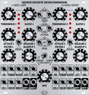 Eurorack Module Midside Discrete Microcompressor from L-1