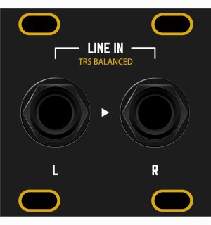 Eurorack Module Dusty Clouds - STEREO LINE IN JACKS 1U Matte Black / Gold panel from Other/unknown