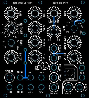 Eurorack Module Duo Digital VCLFO from Blue Lantern Modules