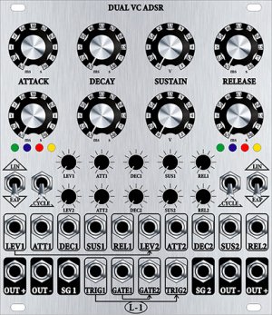 Eurorack Module Dual VC ADSR (v2) from L-1