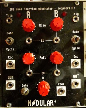 Eurorack Module 281 Dual Function Generator (Barcode panel) / (Modular+ Panel 10HP) from Toppobrillo