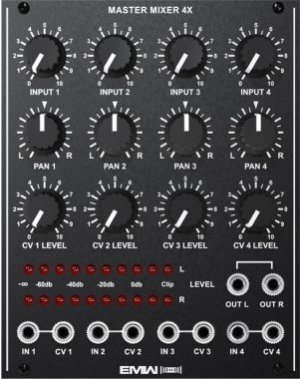 Eurorack Module Master Mixer 4X from EMW