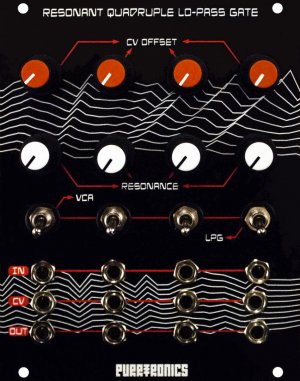 Eurorack Module Resonant Quadruple Lo-Pass Gate from Purrtronics