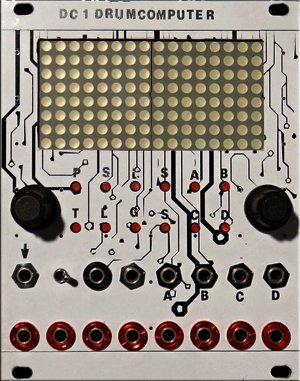 Eurorack Module DC1 Drumcomputer Alternate panel from Soundmachines