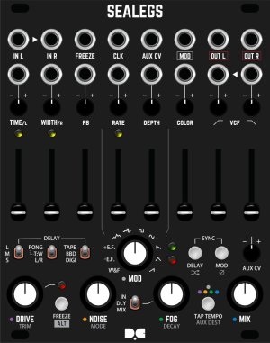 Eurorack Module Dusty Clouds - SEALEGS dark aluminium panel from Other/unknown