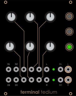 Eurorack Module Terminal Tedium (PCB Panel) from Oscillosaurus