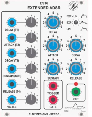 Eurorack Module ES16 - Extended ADSR Expanded from Elby Designs