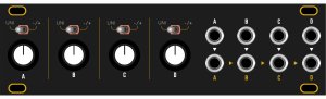 Eurorack Module Dusty Clouds - Quadratt 1U Matte Black / Gold panel from Other/unknown