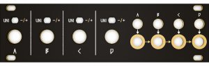 Eurorack Module Quadratt V2 1U Black & Gold Panel from Other/unknown