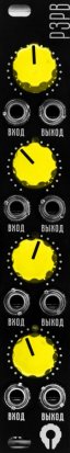 Eurorack Module "РЗРВ" black  yellow knobs from Paratek