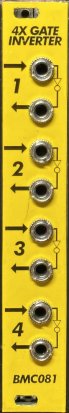 Eurorack Module BMC081 4X gate inverter from Barton Musical Circuits