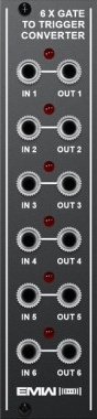 Eurorack Module 6 X Gate to Trigger Converter from EMW