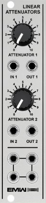 Eurorack Module Linear Attenuators (Aluminium) from EMW