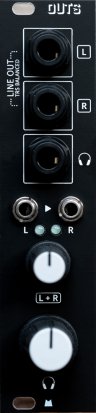 Eurorack Module Outs - Black Panel from Mörk Modules