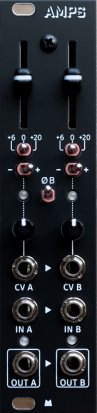 Eurorack Module Amps - Black Panel from Mörk Modules