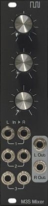 Eurorack Module M3S Mini Stereo Mixer (2025 Panel) from Weston Precision Audio