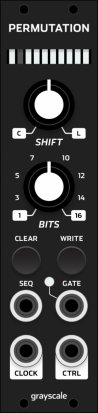 Eurorack Module Permutation (6hp black) from Grayscale