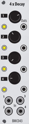 Eurorack Module 4xDecay from Barton Musical Circuits