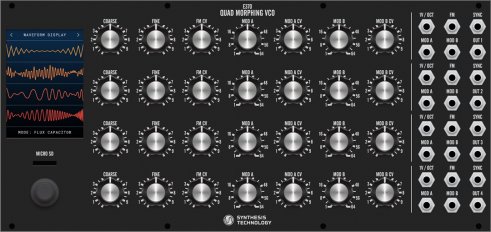 E370 Quad Morphing VCO (black panel)