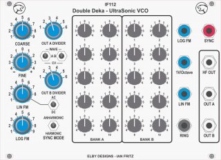 IF112 - Double Deka US VCO Mkii (Potentiometer version)