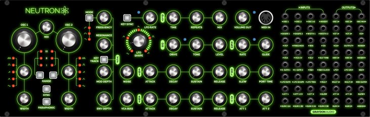 Neutron w/ Graydon Audio Faceplate (Phosphorescent Black Light Glow Mode)