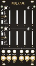 Dual ADSR Black & Gold Panel