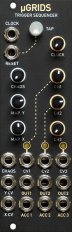 uGRIDS /// Trigger Sequencer /// Black & Gold Panel