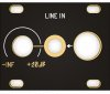 Line In 1U Black & Gold Panel