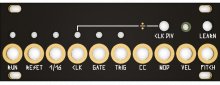 µMidi 1U Black & Gold Panel