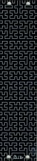 Hilbert curve fractal blank panel