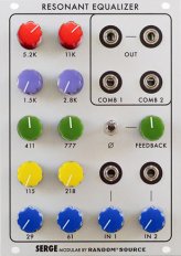 Eurorack Module Serge Resonant EQ with rainbow knobs from Random*Source