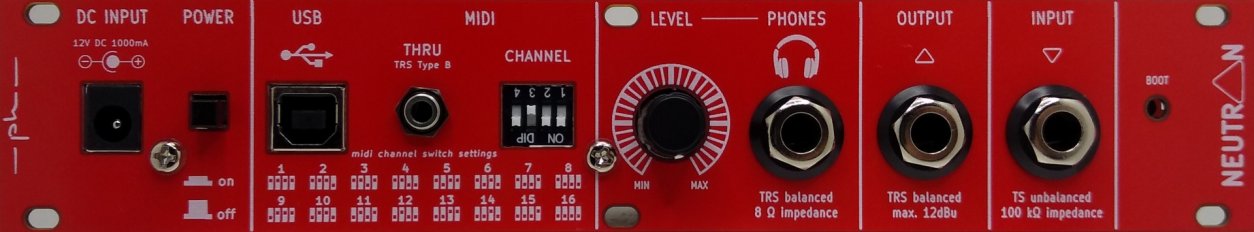 Eurorack Module NEUTRON MAIN PCB extension Red version from ph modular