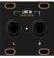 Dusty Clouds - STEREO LINE IN JACKS 1U Matte Black / Gold panel