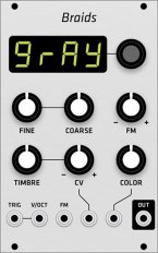 Mutable Instruments Braids (Grayscale panel)