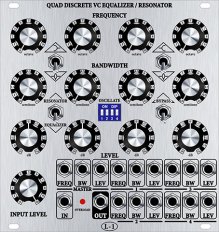 Eurorack Module Quad Discrete VC Equalizer / Resonator from L-1