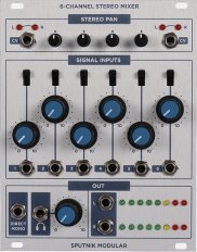 Eurorack Module 6 Channel Stereo Mixer from Sputnik Modular