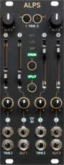 ALPS 10HP Slider Version of Mutable Instruments PEAKS /// Black & Gold