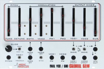 Eurorack Module Cranial Saw dual VCO from Medic Modules