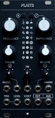 Eurorack Module Plaits - Black Panel from Mörk Modules