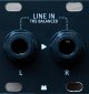 Stereo Line In Jacks 1U - Black Panel