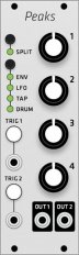 Mutable Instruments Peaks (Grayscale panel)